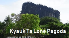 Kyauk Ta Lone Pagoda Taung Mountain photo